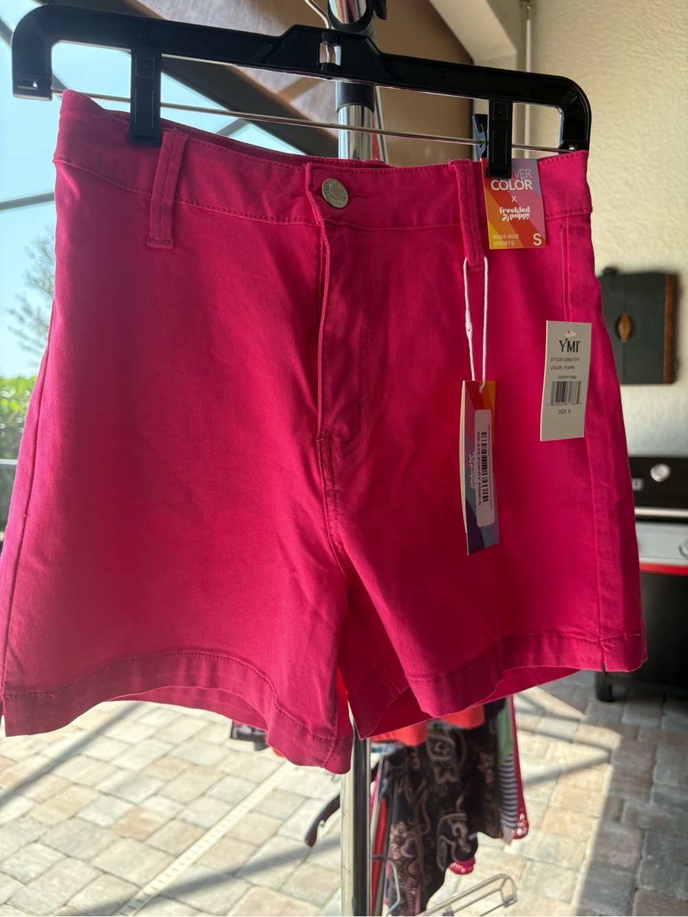 YMI Hot Pink Stretch Cotton Bermuda Shorts